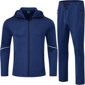 men's hooded tracksuits sweatsuits 2 piece sets jogging track sweat suit