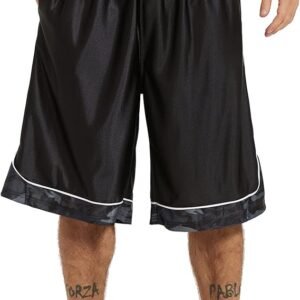 hquec men's 12" athletic shorts long basketball workout shorts below knee loose fit with pockets